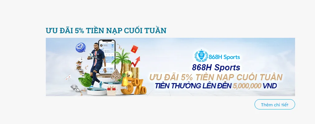 Thưởng tiền mặt khi đăng ký nhận thưởng nạp 868vip1